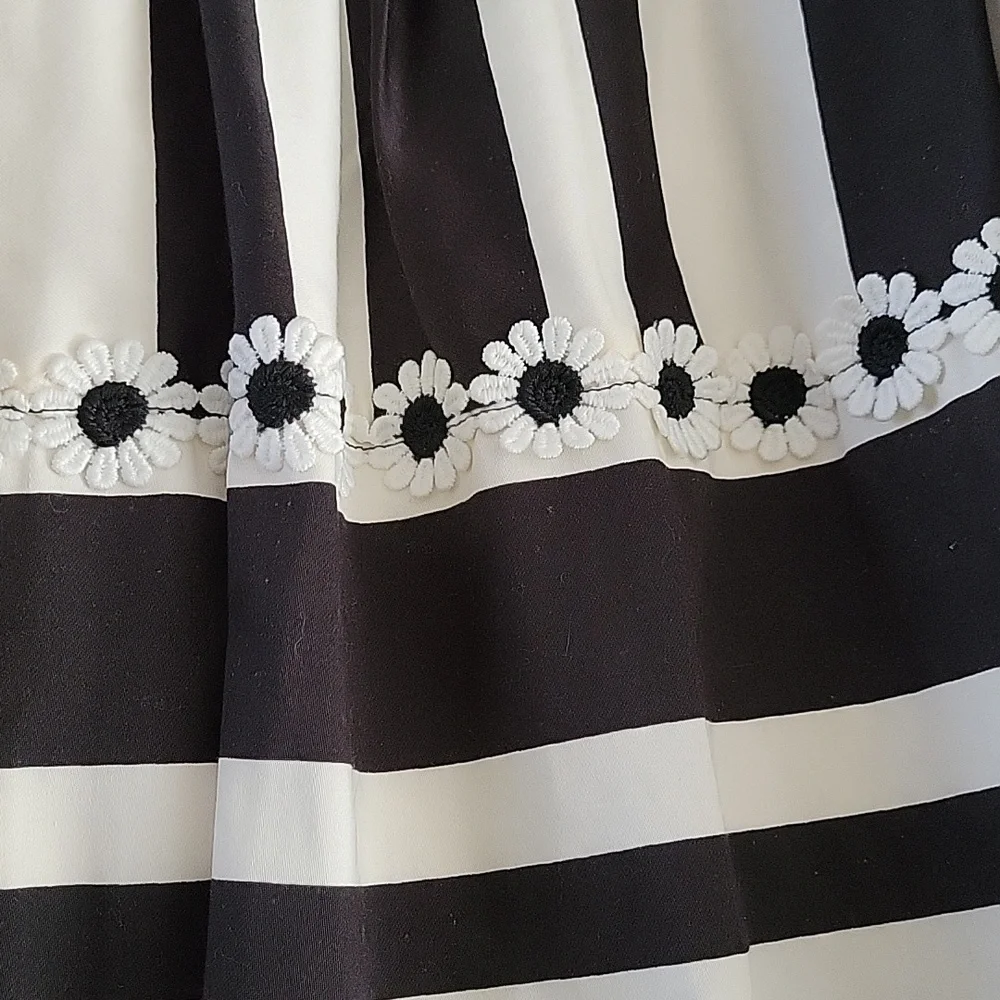 Modcloth black and white stripe Sleeveless fit and flair dress sz 4x Daisy - Picture 7 of 7